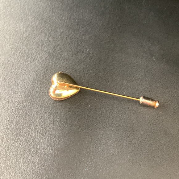 Vintage Floral Heart Locket Stick Pin - Picture 4 of 9